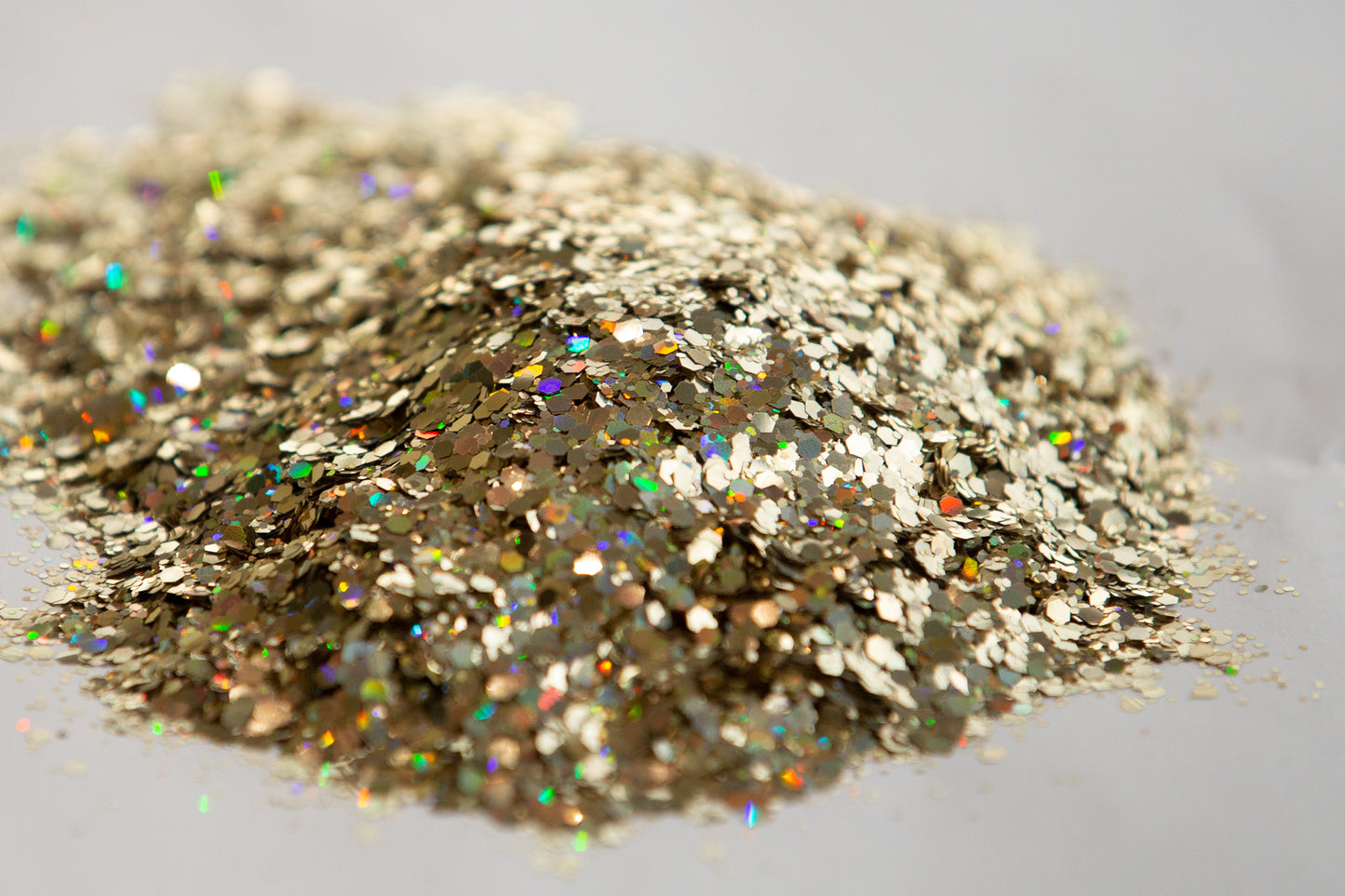 Chunky glitter mix, light gold holographic glitter,