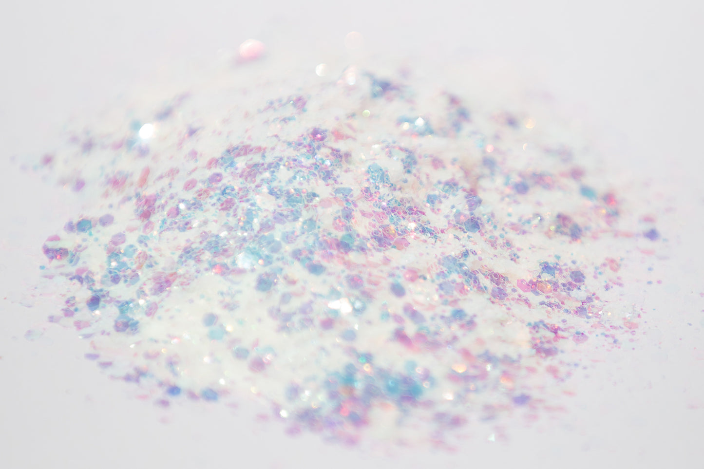 iridescent glitter, white glitter, custom chunky glitter mix