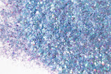 Chunky purple glitter custom mix, Opalescent shift glitter