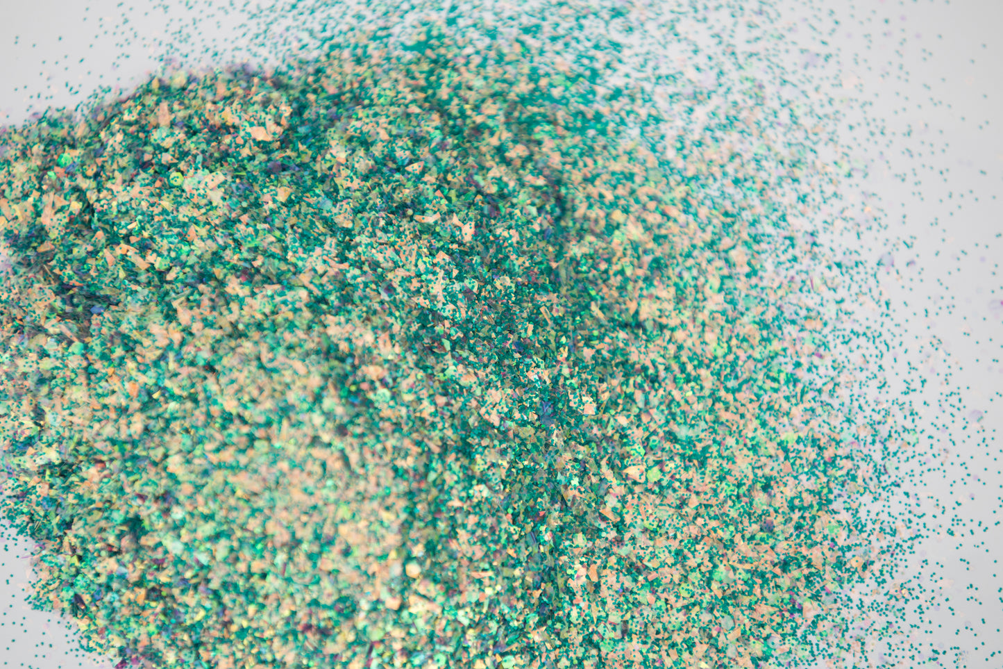 chunky glitter, iridescent glitter, custom glitter mix, teal glitter