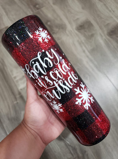 metallic glitter, fine glitter, red glitter