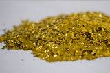 metallic glitter, chunky glitter mix, gold glitter