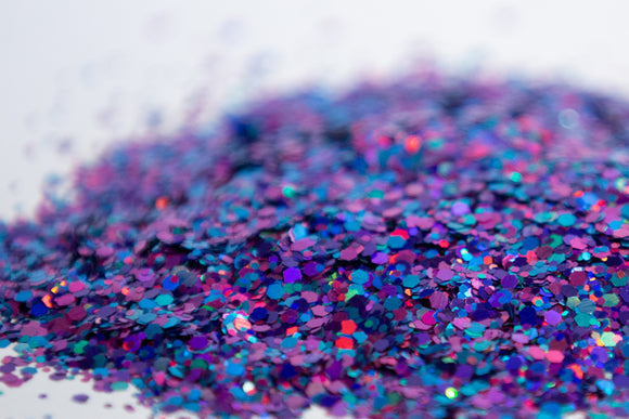 holographic glitter, chunky glitter mix, multi color glitter