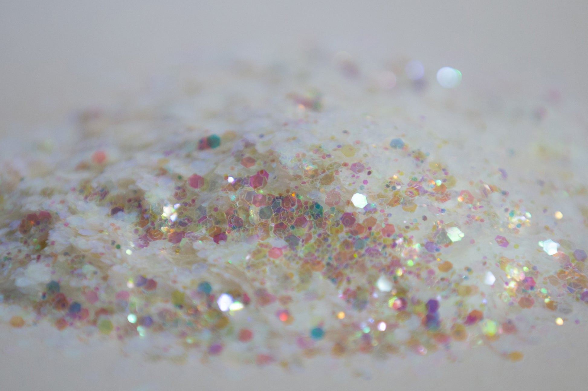 iridescent glitter, chunky glitter mix, white glitter