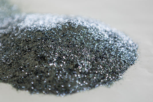 metallic glitter, blue grey glitter, fine glitter