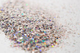 metallic glitter, holographic glitter, custom glitter, chunky glitter