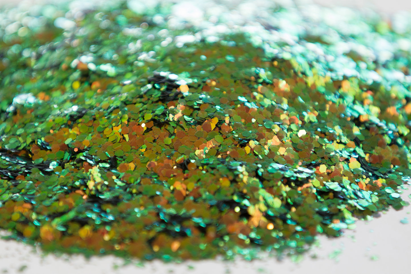 chunky glitter, iridescent glitter, shifty glitter, green glitter, bronze glitter, copper glitter