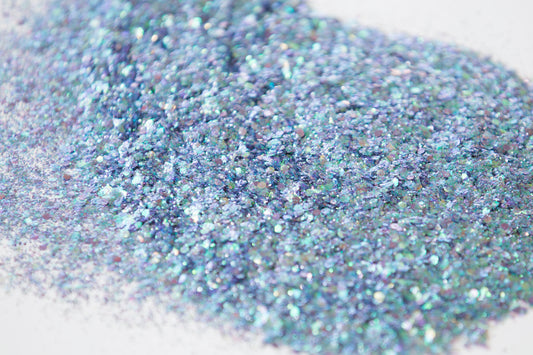 Chunky purple glitter custom mix, Opalescent shift glitter