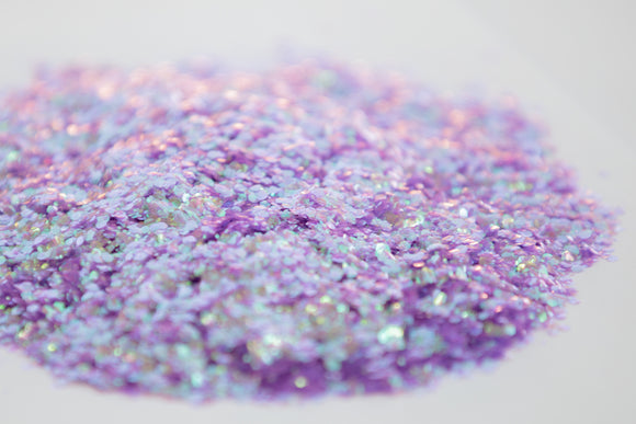 iridescent glitter, purple glitter, chunky glitter