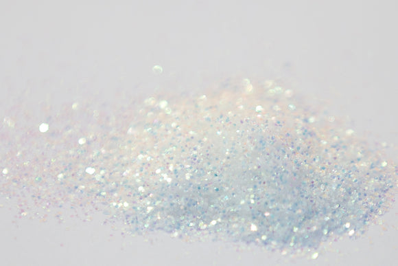 iridescent glitter, fine glitter, white glitter
