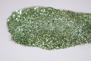 metallic glitter, green glitter, fine glitter