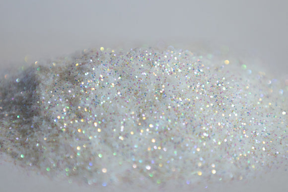 iridescent glitter, white glitter, fine glitter