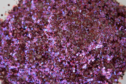 metallic glitter, iridescent glitter, chunky glitter, custom glitter, purple glitter