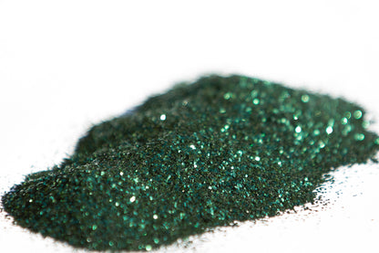 metallic glitter, green glitter, fine glitter