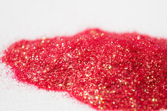 iridescent glitter, fine glitter, red glitter