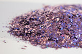 holographic glitter, chunky glitter, purple glitter
