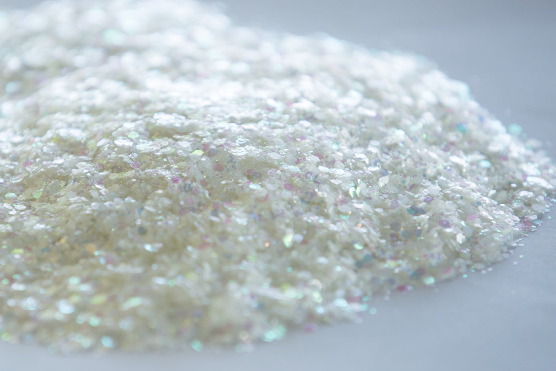 metallic glitter, iridescent glitter, custom glitter, white glitter, chunky glitter