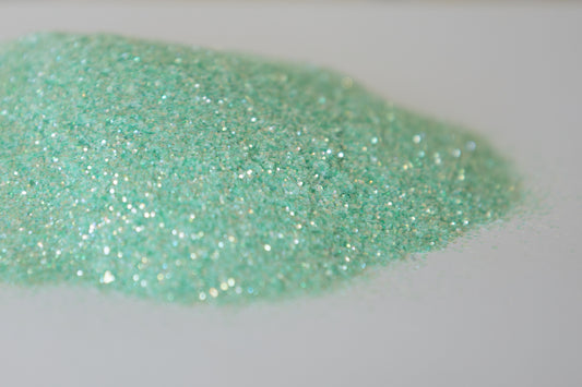 iridescent glitter, fine glitter, mint glitter