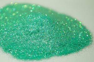 iridescent glitter, fine glitter, green glitter