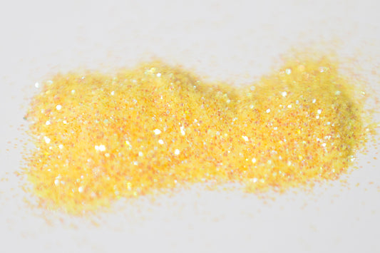 iridescent glitter, yellow glitter, fine glitter