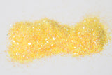 iridescent glitter, yellow glitter, fine glitter