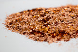 metallic glitter, chunky glitter, copper glitter
