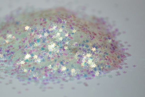 iridescent glitter, snowflake glitter, shape glitter