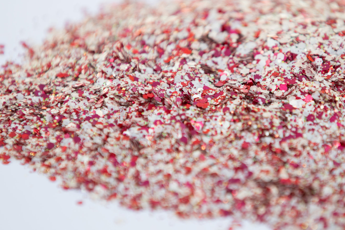 metallic glitter, iridescent glitter, red glitter, custom glitter